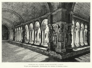 Interiør af Saint-Trophime Cloister, I Arles af French School